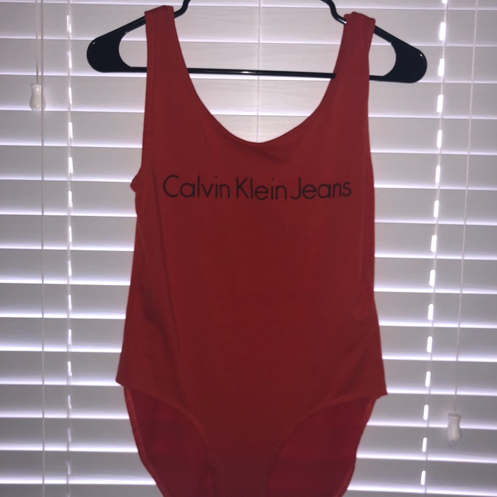CALVIN KLEIN | Red bodysuit